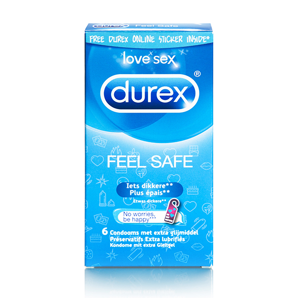 Prezerwatywy nawilżane - Durex Emoji Feel Safe Condoms 6 szt