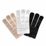 Przedłużanie zapięcia biustonosza 3 haftki - Bye Bra Flexible Bra Extenders 3-Hook - Cieliste x2 & Czarny & Biały