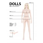 Realistyczna sex LALKA TPE DWUPŁCIOWY DŻENDER OBOJNIAK - SAMANTI 168cm