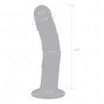 Realistyczne dildo z żyłami - Glass Curved Realistic Glass Dildo With Veins  