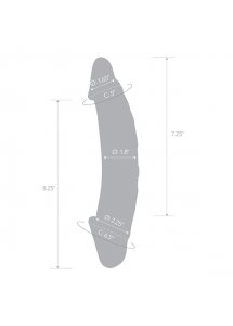 Realistyczne dildo z żyłami - Glass Curved Realistic Glass Dildo With Veins  