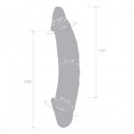 Realistyczne dildo z żyłami - Glass Curved Realistic Glass Dildo With Veins  
