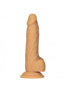 Realistyczny wibrator klasy premium z rotacją - Naked Addiction Rotating & Vibrating Dong with Remote Caramel 20 cm  