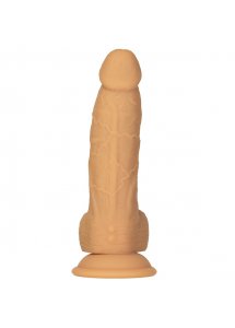 Realistyczny wibrator klasy premium z rotacją - Naked Addiction Rotating & Vibrating Dong with Remote Caramel 20 cm  