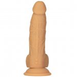 Realistyczny wibrator klasy premium z rotacją - Naked Addiction Rotating & Vibrating Dong with Remote Caramel 20 cm  