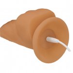 Realistyczny wibrator klasy premium z rotacją - Naked Addiction Rotating & Vibrating Dong with Remote Caramel 20 cm  