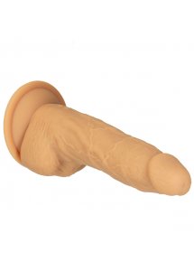 Realistyczny wibrator klasy premium z rotacją - Naked Addiction Rotating & Vibrating Dong with Remote Caramel 20 cm  