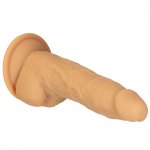 Realistyczny wibrator klasy premium z rotacją - Naked Addiction Rotating & Vibrating Dong with Remote Caramel 20 cm  