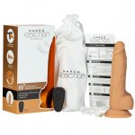 Realistyczny wibrator klasy premium z rotacją - Naked Addiction Rotating & Vibrating Dong with Remote Caramel 20 cm  