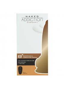 Realistyczny wibrator klasy premium z rotacją - Naked Addiction Rotating & Vibrating Dong with Remote Caramel 20 cm  