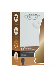 Realistyczny wibrator klasy premium z rotacją - Naked Addiction Rotating & Vibrating Dong with Remote Caramel 20 cm  