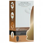 Realistyczny wibrator klasy premium z rotacją - Naked Addiction Rotating & Vibrating Dong with Remote Caramel 20 cm  