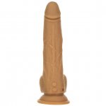 Realistyczny wibrator posuwisty - Naked Addiction Thrusting Dong with Remote 9 Inch Karmel