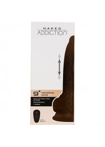 Realistyczny wibrator posuwisty - Naked Addiction Thrusting Dong with Remote 9 Inch Wanilia