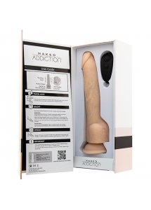 Realistyczny wibrator posuwisty - Naked Addiction Thrusting Dong with Remote 9 Inch Wanilia