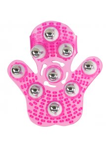 Rękawica do masażu - PowerBullet Roller Balls Massager Różowy