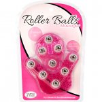 Rękawica do masażu - PowerBullet Roller Balls Massager Różowy