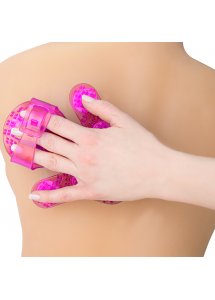 Rękawica do masażu - PowerBullet Roller Balls Massager Różowy