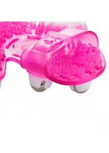 Rękawica do masażu - PowerBullet Roller Balls Massager Różowy