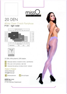 Rozcięte w kroku rajstopy – MissO P101  Fioletowy