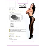 Rozcięte w kroku rajstopy – MissO P105  Czarny