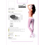 Rozcięte w kroku rajstopy – MissO P105  Biały