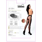 Rozcięte w kroku rajstopy z serduszkami – MissO P112  Czarny