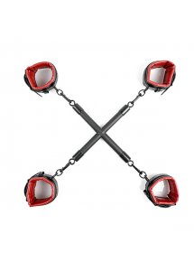 Rozpórka do krępowania w kołyskę i kajdanki zestaw BDSM - Sportsheets Saffron Hog Tie & Cuff Set  