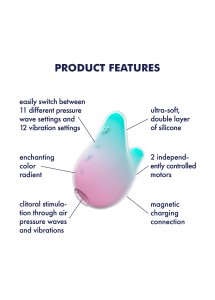 SATISFYER - WIBRATOR SSĄCY PULSACYJNY MIĘTA/RÓŻ