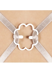 Ściągacze klipsy do ramiączek - Bye Bra Curved Clips - Brązowe (2x) & Czarny & Biały