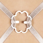 Ściągacze klipsy do ramiączek - Bye Bra Curved Clips - Brązowe (2x) & Czarny & Biały