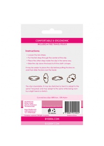 Ściągacze klipsy do ramiączek - Bye Bra Curved Clips - Brązowe (2x) & Czarny & Biały