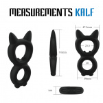 Silikonowy podwójny pierścień na penisa - Velv'Or Rooster Kalf Cat Shaped Cock Ring Design  