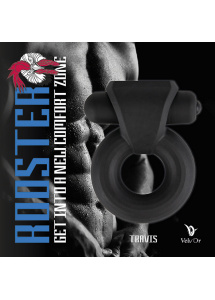 Silikonowy pierścień wibrujący na penisa - Velv\'Or Rooster Travis Bulky Cock Ring with Vibrating Mini Bullet  