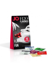 Smakowe żele nawilżające - System JO H2O Flavored Lube Foil Gift Pack 