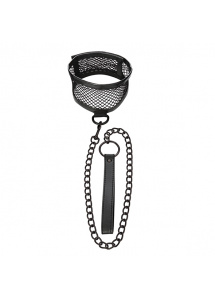 Smycz i obroża z siateczką - S&M Fishnet Collar and Leash  