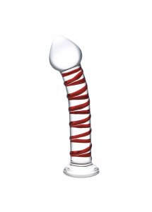 Spiralne dildo szklane - Glas Mr. Swirly Dildo 20,3 cm