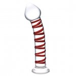 Spiralne dildo szklane - Glas Mr. Swirly Dildo 20,3 cm