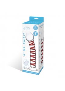 Spiralne dildo szklane - Glas Mr. Swirly Dildo 20,3 cm