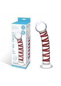 Spiralne dildo szklane - Glas Mr. Swirly Dildo 20,3 cm