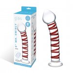 Spiralne dildo szklane - Glas Mr. Swirly Dildo 20,3 cm