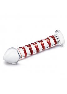 Spiralne dildo szklane - Glas Mr. Swirly Dildo 20,3 cm