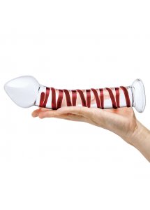 Spiralne dildo szklane - Glas Mr. Swirly Dildo 20,3 cm