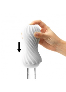 Spiralny masturbator - Tenga Flex Masturbation Sleeve  Biały Delikatniejszy