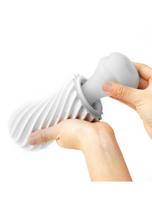 Spiralny masturbator - Tenga Flex Masturbation Sleeve  Biały Delikatniejszy
