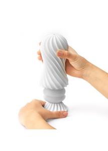 Spiralny masturbator - Tenga Flex Masturbation Sleeve  Biały Delikatniejszy