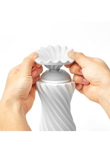 Spiralny masturbator - Tenga Flex Masturbation Sleeve  Biały Delikatniejszy