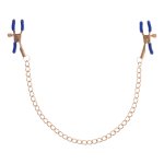 SPORTSHEETS - COUGAR CHAINED NIPPLE CLAMPS GOLD