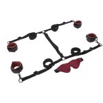 SPORTSHEETS - ZESTAW BONDAGE UPRZĄŻ PRZYWIĄZYWANA DO ŁÓŻKA MANKIETY NA RĘCE I KOSTKI