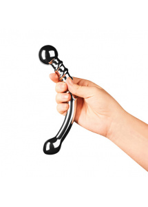 Stalowe dildo dwustronne - Le Wand Stainless Steel Bow  